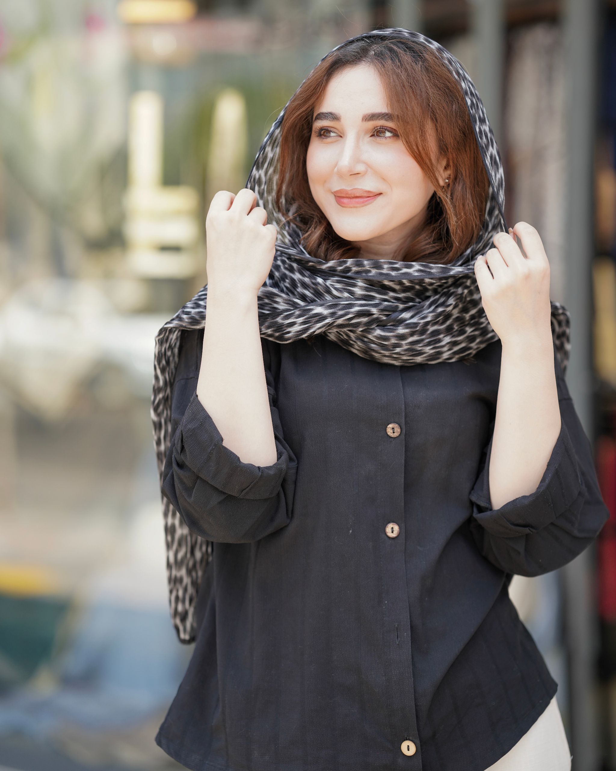شال نخی پلنگی